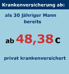 private Krankenversicherung ab 48,38� als 30 j�hriger Mann, Angebot f�r Krankenversicherung